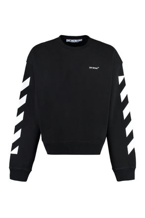Off-white Cotton Crew-neck Sweatshirt