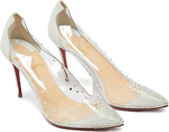 Christian Louboutin Pumps con strass - Bianco