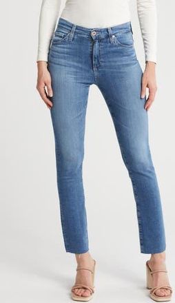 AG - Adriano Goldschmied Mari Raw Hem Slim Straight Jeans in Ocean Pearl at Nordstrom Rack, Size 24