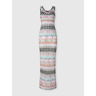 Missoni Viscose And Cotton Lam&eacute; Gown With Lace Motif in Green& Brown at Nordstrom, Size 42 It
