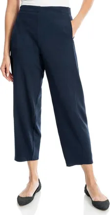 Max Studio Twill Knit Barrel Leg Pants in Dark Navy at Nordstrom Rack, Size X-Small
