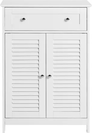 SoBuy Sobuy - Mobiletto Bagno Colonna Bagno Cassettiera Bagno Con Cassetti Bianco Frg238-w