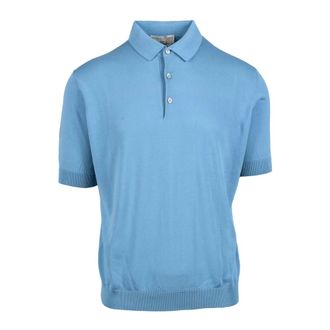 FILIPPO DE LAURENTIIS Polo Shirts, male, Blue, Size: 3XL Cotton Polo Shirt
