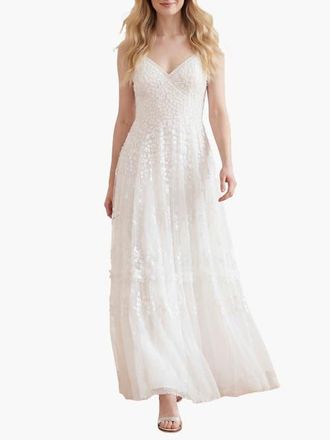 Needle & Thread Maeva Cami Ankle Gown in Swan White at Nordstrom, Size 12