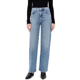 A Gold E Womens Harper Mid-Rise Relaxed Straight Jeans, Kindle