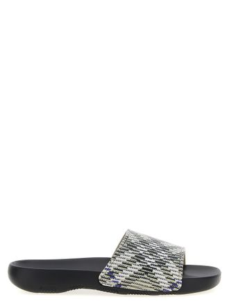 サンダル BURBERRY Men Sandals 8102419165001 B9629 Black Leather sandal Burberry Black size 41 EU in Leather - 47454970