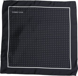 Dolce & Gabbana Silk Polka Dot Handkerchief - Blue
