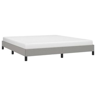 Berkfield Home Durable Bed Frame Light Grey 180x200 cm Super King Fabric
