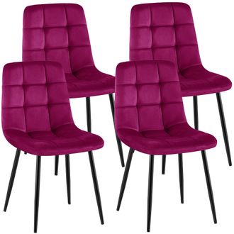 Clp Clp - Lote De 4 Sillas De Comedor Antibes Lila