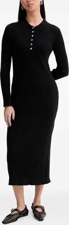 Paul Smith Abito midi a coste - Nero