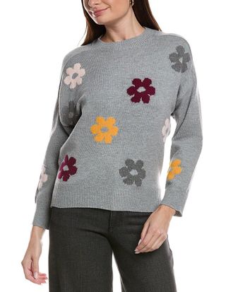 Theo & Spence Theo And Spence Intarsia Daisy Sweater