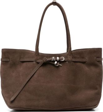 Margesherwood Buckle-detail Suede Tote Bag