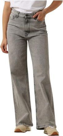 By-Bar Amsterdam Wijde Grijze Broek Lina Mj - Dames - Loose Fit Jeans - Grijs - XS - Katoen - Jeans
