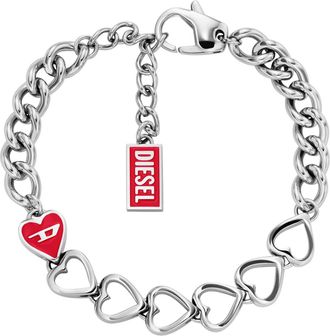 Diesel Stainless Steel Chain Bracelet - Bracelets - Unisex - Silver