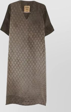 Uma Wang apostle dress v neckline short sleeves