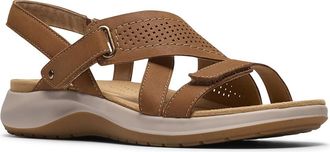 Clarks Maelynn Gem Womens Dress Sandals Tan Nubuck : 9.5 B - Medium, Leather