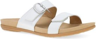 Dansko Justine Slide Sandal in White Full Grain at Nordstrom, Size 10.5-11Us