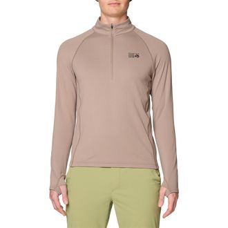 Mountain Hardwear Crater Lake Heavyweight Half Zip in Wild Taupe at Nordstrom, Size Xx-Large