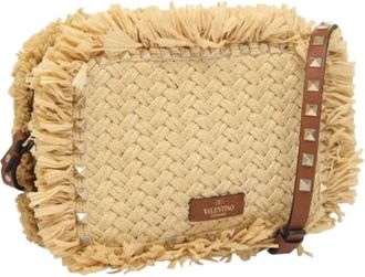 Valentino Pre-owned Canvas shoulder-bags - Dames - Vintage Schoudertas - Beige - ONE Size - Leer - Vintage