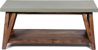 Alaterre Brookside 40In Wood With Concrete-Coating Entryway Bench