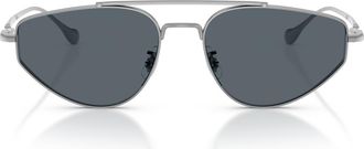 Oliver Peoples 56mm Jil Sander Edition 5 Irregular Sunglasses in Silver /Blue at Nordstrom