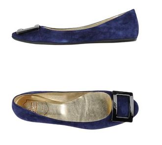 Roger Vivier Navy Suede Flats Size 39