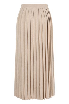 Fabiana Filippi Pleated Virgin Wool Skirt - Beige