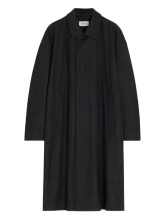 Christophe Lemaire single-breasted overcoat - men - Fabric - 52 - Grey