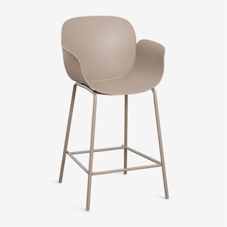 Sklum Pack De 4 Taburetes Altos En Polipropileno Y Acero Lynette Sklum