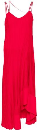Lanvin plissé-effect dress - women - Polyester - 38 - Red