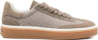 Sergio Moretti Firenze Panelled Sneakers - Dames - Sneakers - Bruin - 37 EU - Leer - Schoenen