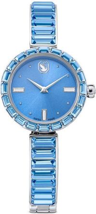 Swarovski Matrix Blue Baguette Crystal Bracelet Watch, 25mm at Nordstrom