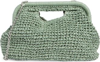 Collection XIIX Straw Frame Clutch with Handle in Sage at Nordstrom Rack