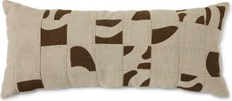 HKliving Natural Patched Kissen, 70 x 30 cm, beige / braun