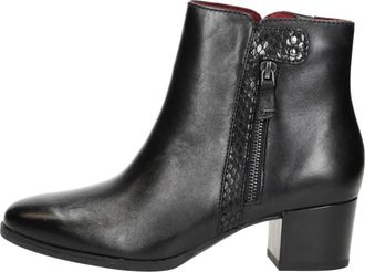 Tamaris Enkellaarsjes Hak - Dames - Laarzen met Hak - Zwart - 38 EU - Schoenen