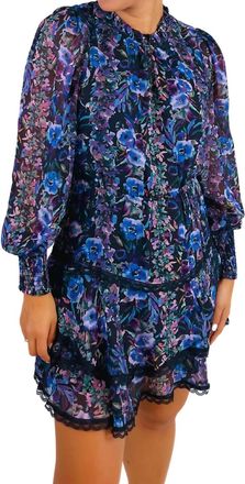 Allison New York Carter Ruffle Mini Dress In Fall Florals