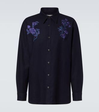 Dries Van Noten Embroidered wool shirt