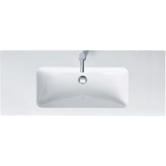 Duravit Me by Starck - Lavabo da mobile 123x49 cm, con 1 foro per miscelatore, con WonderGliss, bianco alpino 23361200001 - Duravit
