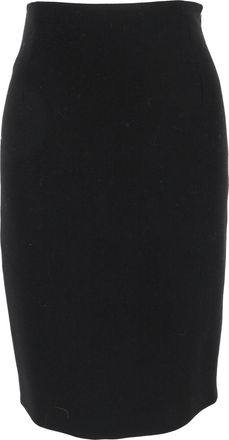 Ralph Lauren Collection Midi Pencil Skirt in Black Wool