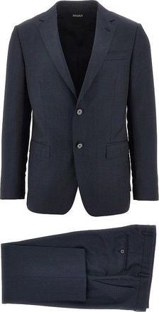 Ermenegildo Zegna Wool canvas tailored suit Man 54