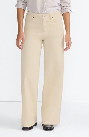 Lands End Recover Denim High Rise Extra Wide Leg Jeans in Natural at Nordstrom, Size 14Short