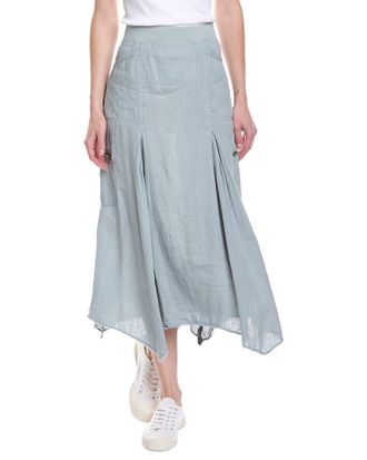 Xcvi Doak Linen-Blend Midi Skirt