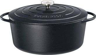 K&uuml;chenprofi Provence Enameled Cast Iron Oval Dutch Oven, 13 L, 7.4 qt