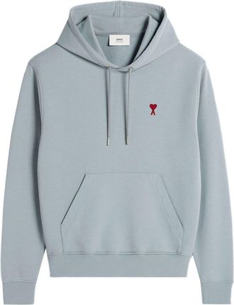 Ami Ami De Coeur-embroidered hoodie - unisex - Cotton/Polyester - M - Blue