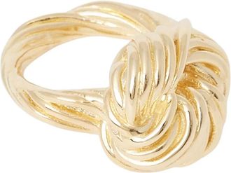 Bottega Veneta Gedraaide Knoop Ring - Dames - Ringen - Geel - 54 MM - Accessoires