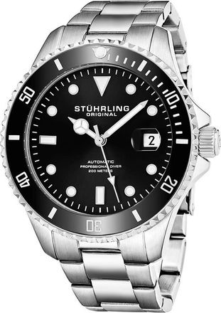 Stührling Aquadiver Automatic Black Dial Mens Watch M13543