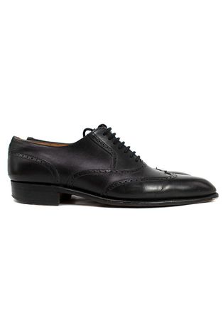 J.M. Weston Black Perforated Leather Dress Shoes Size 40