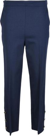 Twin-Set Capri High-Waist Trousers - Blue