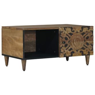 vidaXL Mesa De Caf&eacute; Marr&oacute;n 80 X 50 X 40 Cm Madera De Mango Maciza Vidaxl