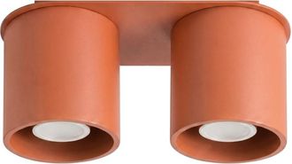 Sollux Lighting Plafone ocre rojo aluminio alt. 12 cm